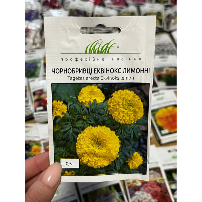 Чорнобривці Еквінокс лимонні 5г