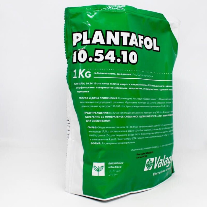 Минеральное удобрение Plantafol (Плантафол) 10,54,10 Цветение 1 кг, Valagro