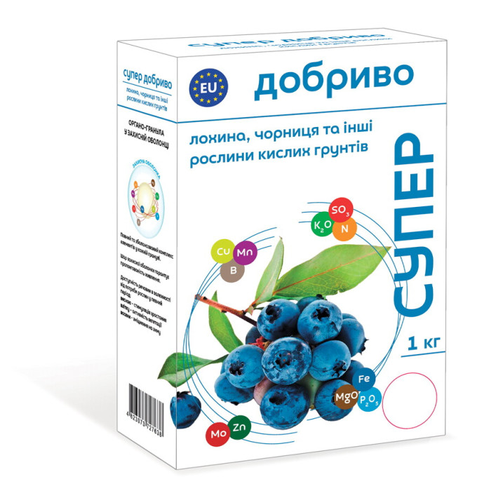 Супер Удобрение для голубики, черники и других растений кислых почв 1кг