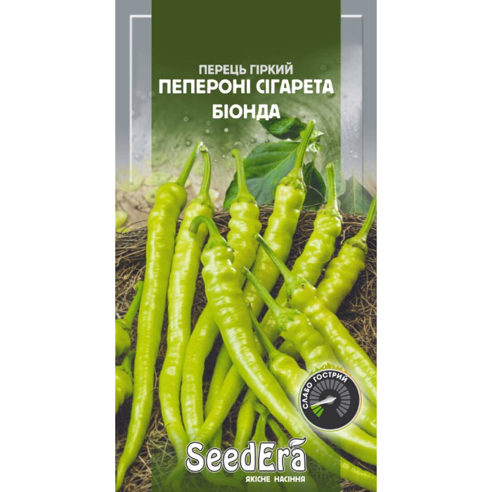 Семена Перец горький Пепперони Сигаретта Бионда Seedera, 5 шт,